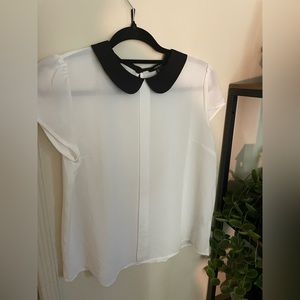 Peter Pan collar white blouse